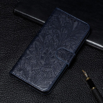 Чохол-книжка Lace Flower Embossing Samsung Galaxy M32/A22 4G - темно-синій