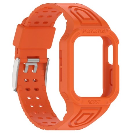 Ремешок Silicone Integrated для Apple Watch Series 8/7 45mm/44mm/42mm - оранжевый