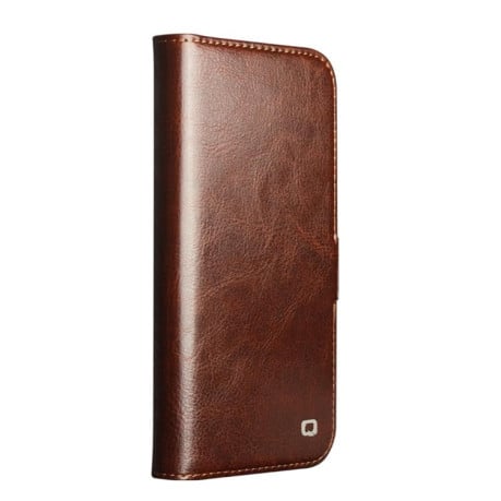 Чехол-книжка QIALINO Classic 103 Buckle с натуральной кожи на iPhone Air - коричневый