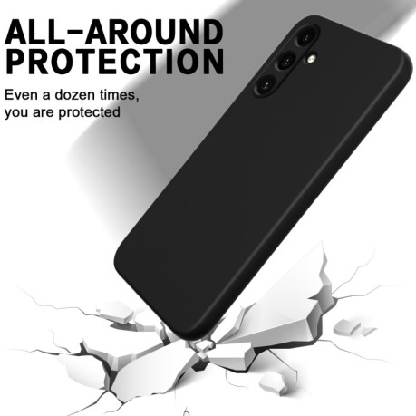 Силіконовий чохол Solid Color Liquid Silicone для Samsung Galaxy A35 5G - чорний