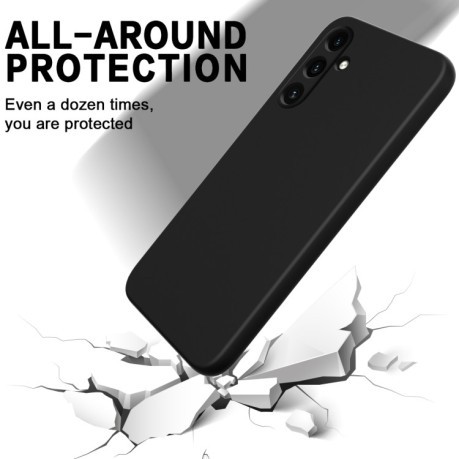 Силиконовый чехол Solid Color Liquid Silicone на Samsung Galaxy M15 / F15 Pro - черный