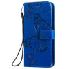 Чехол-книжка Pressed Printing Butterfly Pattern на Samsung Galaxy S20 -синий