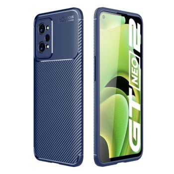 Ударозахисний чохол HMC Carbon Fiber Texture на Realme GT NEO 3T/GT 2/ GT Neo 2 - синій