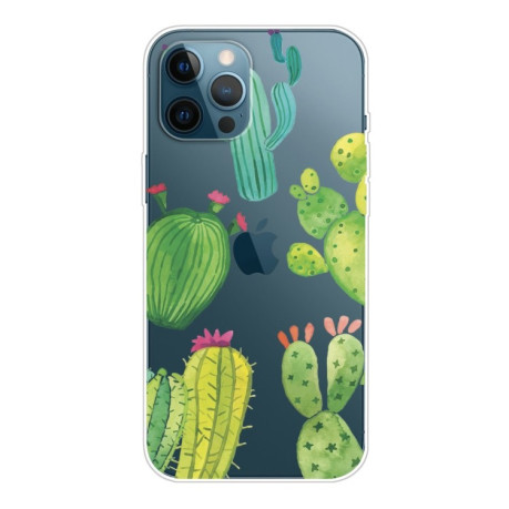 Чехол Painted Pattern для iPhone 13 Pro - Cactus
