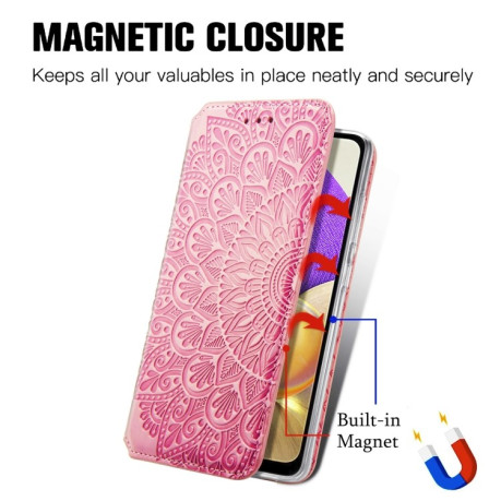 Чехол-книжка Blooming Mandala для Samsung Galaxy A32 4G - розовый