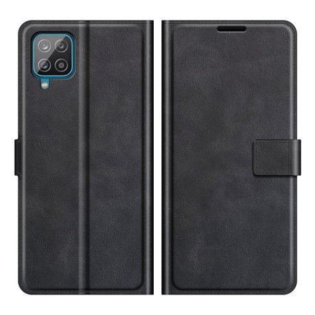 Чехол-книжка Retro Calf Pattern Buckle для Samsung Galaxy M32/A22 4G - черный