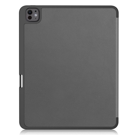 Чехол-книжка Custer Pattern Pure Color 3-Fold Holder на iPad Pro 13 2024 - серый