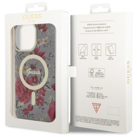 Оригінальний чохол Flower MagSafe для iPhone 14 Pro Max - green/khaki