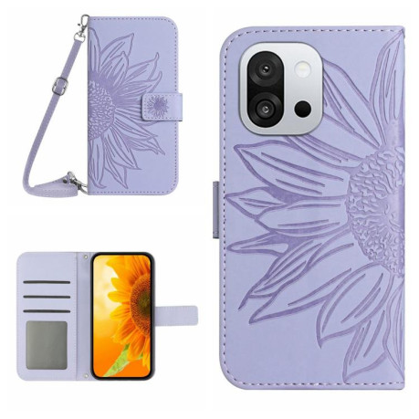 Чехол-книжка Skin Feel Sun Flower для OnePlus 13T - фиолетовый