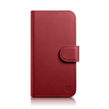 Шкіряний чохол-книжка iCarer Wallet Case 2in1 для iPhone 14 Pro Max - червоний