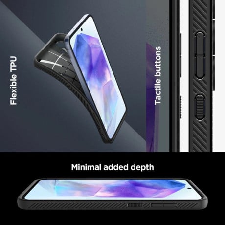 Оригинальный чехол Spigen Liquid Air для Samsung Galaxy A55 5G - Matte Black