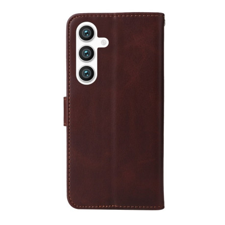 Чехол-книжка Stitching Calf Texture для Samsung Galaxy S25+ 5G - коричневый
