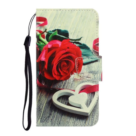 Чехол-книжка Colored Drawing на Xiaomi Redmi 9A - Red Rose