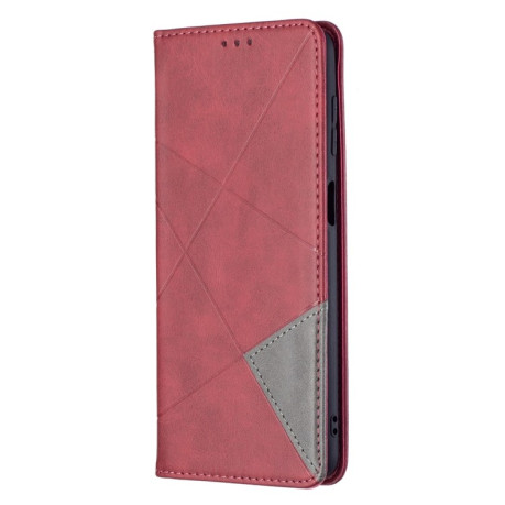 Чохол-книга Rhombus Texture для Samsung Galaxy M52 5G - червоний