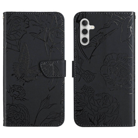 Чехол-книжка Skin Feel Butterfly Embossed для Samsung Galaxy A04s - черный