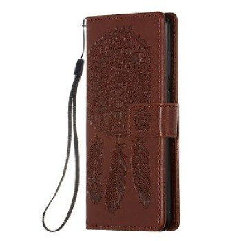 Чехол-книжка Dream Catcher Printing  на Samsung Galaxy S20 - коричневый