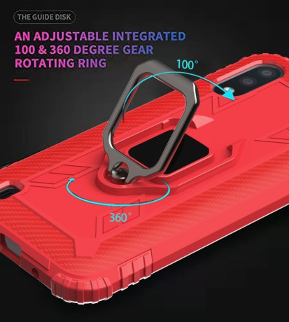 Противоударный чехол 360 Degree Rotating Ring Holder на Xiaomi Redmi 9A - красный