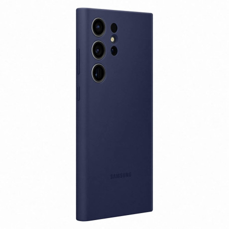 Оригинальный чехол Samsung Silicone Cover Rubber для Samsung Galaxy S23 Ultra - navy blue (EF-PS918TNEGWW)