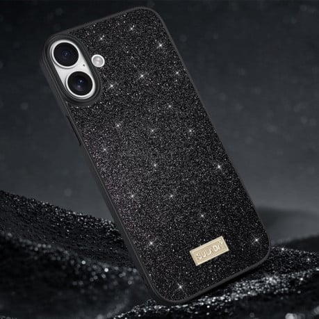 Чехол SULADA Glittery для iPhone 16  - черный