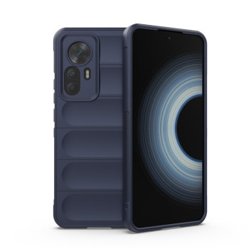 Силіконовий чохол Magic Flannel для Xiaomi Redmi K50 Ultra / Xiaomi 12T/12T Pro - темно-синій