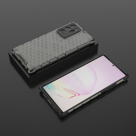 Противоударный чехол Honeycomb на Samsung Galaxy Note 20 Ultra - черный