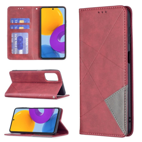 Чохол-книга Rhombus Texture для Samsung Galaxy M52 5G - червоний