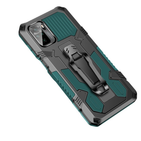 Противоударный чехол Armor Warrior для Xiaomi Redmi Note 10/10s/Poco M5s - зеленый