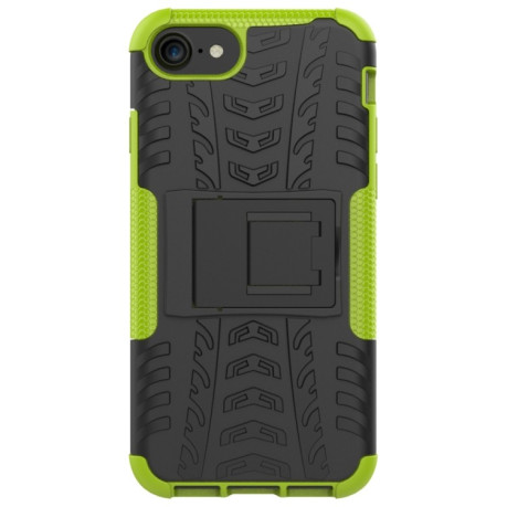 Противоударный чехол Tire Texture на iPhone SE 3/2 2022/2020/7/8 - зеленый