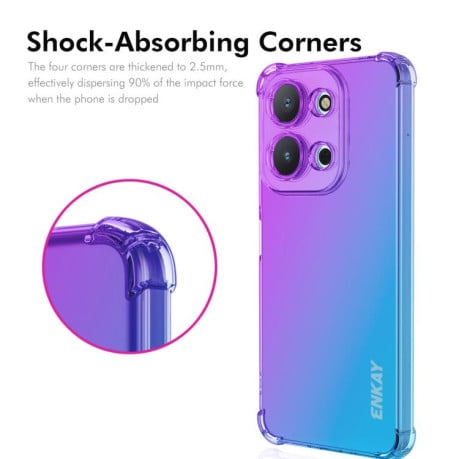 Противоударный чехол ENKAY Clear на Xiaomi Redmi 15C 5G / 4G EU 173mm - розово-золотой