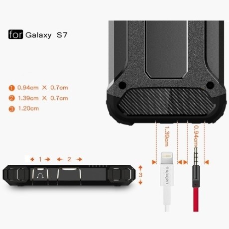 Протиударний Чохол Rugged Armor Black для Samsung Galaxy S7/G930