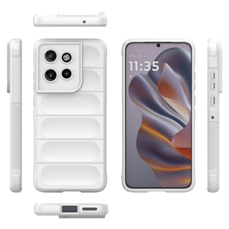 Силиконовый чехол Magic Flannel для Motorola Edge 50 Neo - белый