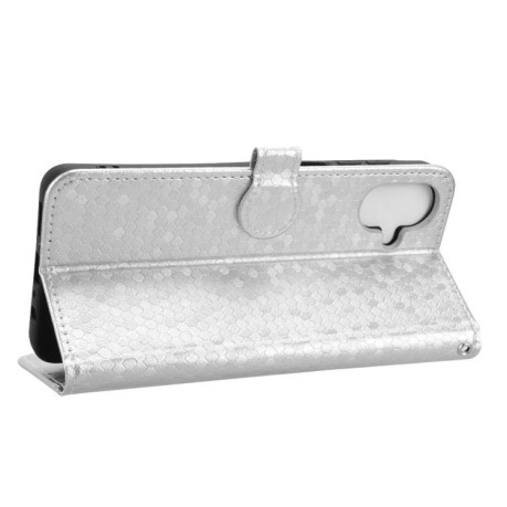 Чехол-книжка Honeycomb Dot на Samsung Galaxy A07 4G - серебристый
