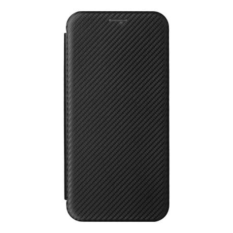 Чехол-книжка Carbon Fiber Texture на  iPhone 14 Pro - черный