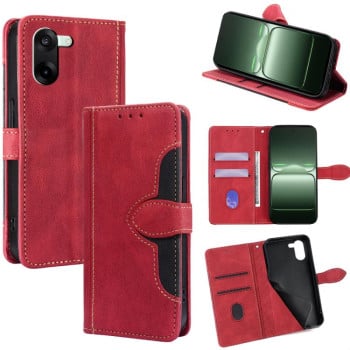 Чехол-книжка с мягким покрытием Skin Feel и магнитной застёжкой для OnePlus Ace 5 Racing / Nord CE5 — красный