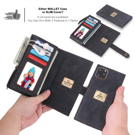 Чохол-гаманець POLA Multi-function Fashion для iPhone 11 Pro Max - чорний
