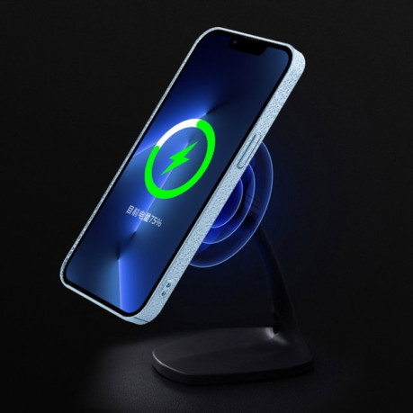 Противоударный чехол Ice Texture MagSafe для iPhone 14 Pro - синий