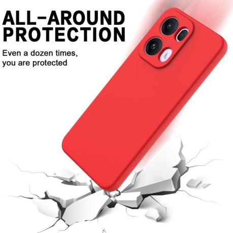 Силіконовий чохол Solid Color Liquid Silicone на OPPO Reno13 Pro 5G - червоний
