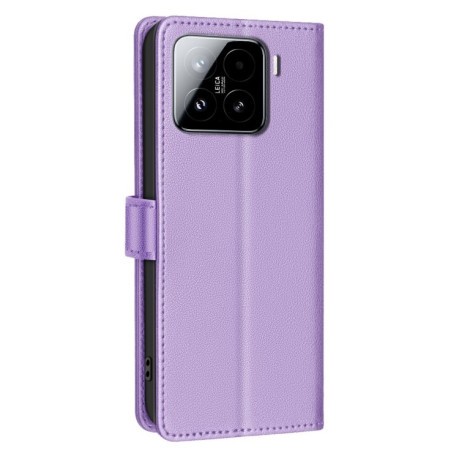 Чохол-книжка Litchi Texture RFID Anti-theft Leather для Xiaomi 15 Pro - фіолетовий