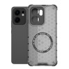 Противоударный чехол Honeycomb Magnetic Ring Shockproof на OPPO Reno13 F 5G Global - черный
