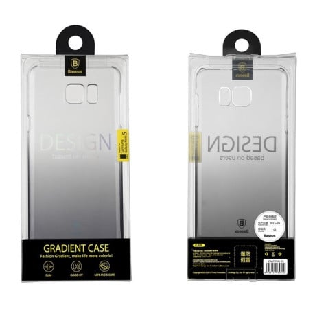Прозрачный Чехол Baseus Gradient Black для Samsung Galaxy Note 5
