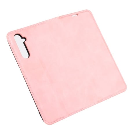 Чохол-книжка Retro-skin Business Magnetic Suction на Realme 6 - рожевий