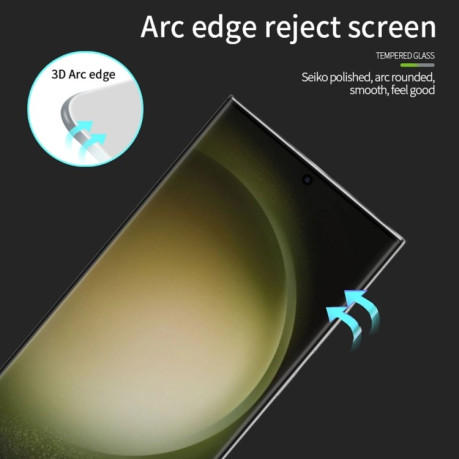 Защитное стекло MOFI 9H 3D Full Screen на Samsung Galaxy S24 Ultra 5G - черное