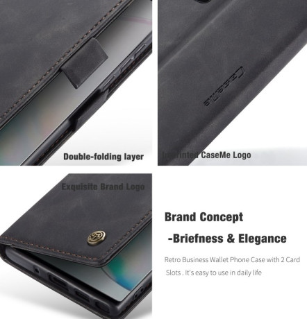 Кожаный чехол CaseMe-013 Multifunctional на Samsung Galaxy Note 10 Lite - черный