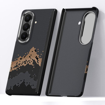 Чохол Sulada з кевларовою фактурою на Samsung Galaxy Fold8 Ultra 5G — чорний