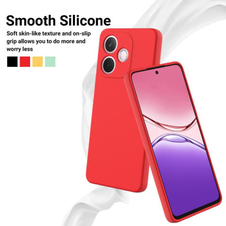 Силіконовий чохол Solid Color Liquid Silicone на OPPO A5 Pro 4G - червоний