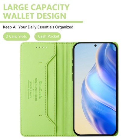Чехол-книжка Retro Skin Feel Business Magnetic на Realme GT 7 Pro 5G - зеленый