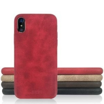 Кожаный чехол MOFI Initial Heart Series на iPhone X/Xs Crazy Horse Texture красный