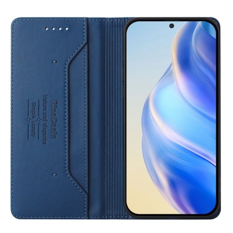 Чехол-книжка RC01 Dual-Folded Magnetic Suction RFID Leather на Infinix Hot 50i 5G / Smart 9 4G - синий