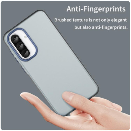 Противоударный чехол Frosted Translucent TPU Hybrid PC для Samsung Galaxy A56 5G - синий