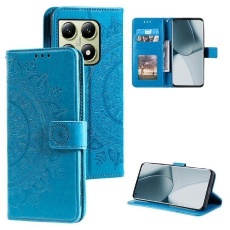 Чохол-книжка Totem Flower для Xiaomi 14T Pro - синій